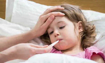 Niña con gripe