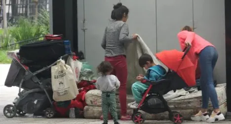 Familia en situación de calle