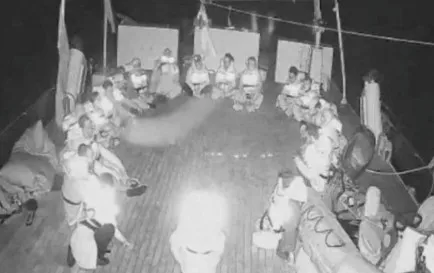 Momento en que una de las Flotilolas fue interceptada po Israel
