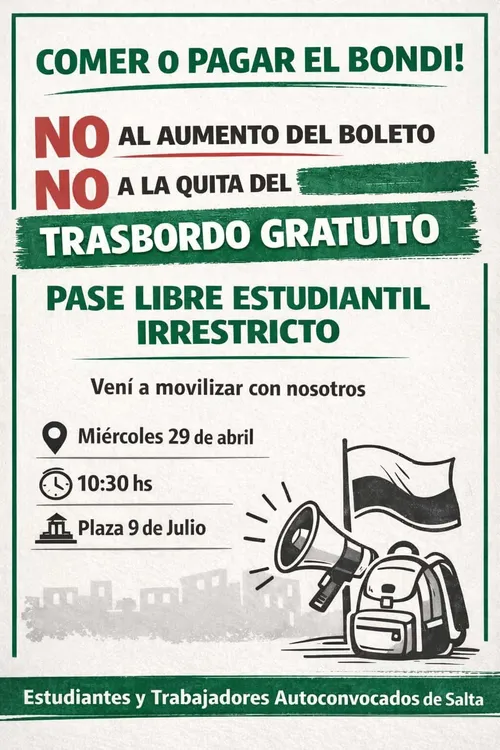 convocatoria marcha por le boleto
