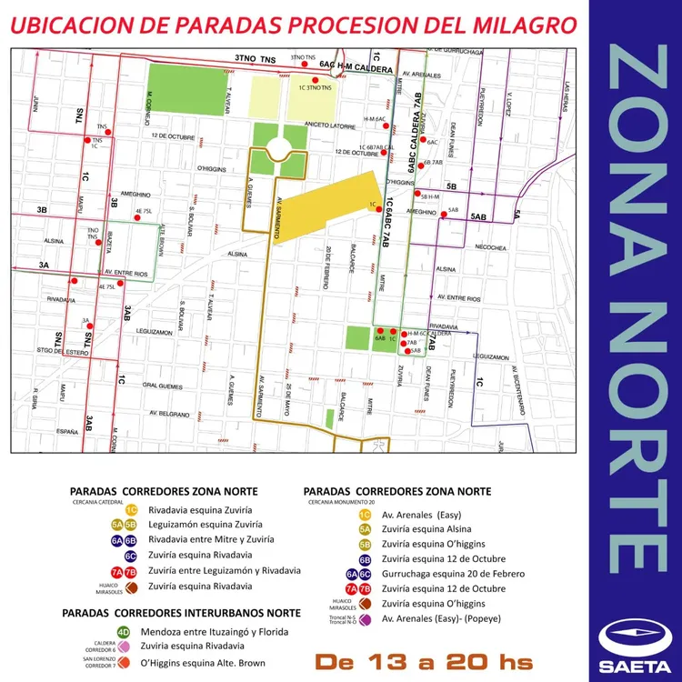 Operativo Milagro Mapa Saeta