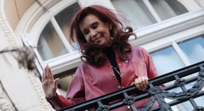 Cristina Fernández en el balcón