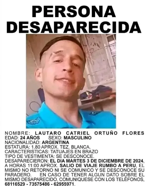 Lautarp Catriel - Salteño desaparecido